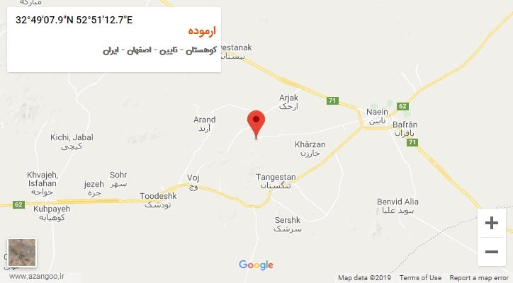 روستای ارموده بر روی نقشه