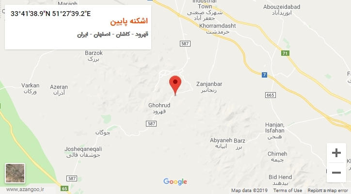 روستای اشکنه پایین بر روی نقشه