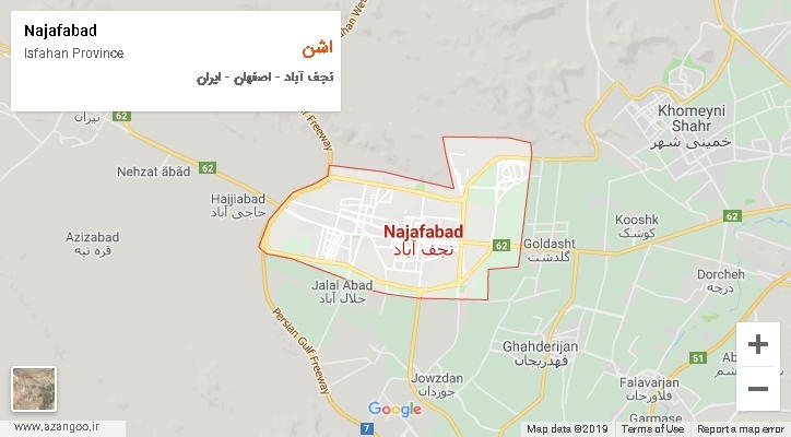 دهستان اشن بر روی نقشه