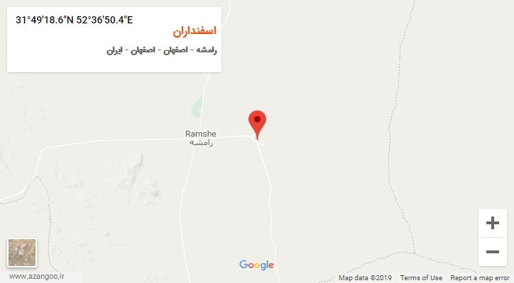 روستای اسفنداران بر روی نقشه