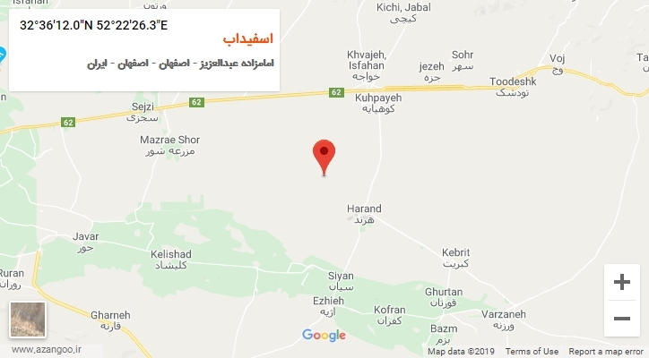 روستای اسفیداب بر روی نقشه