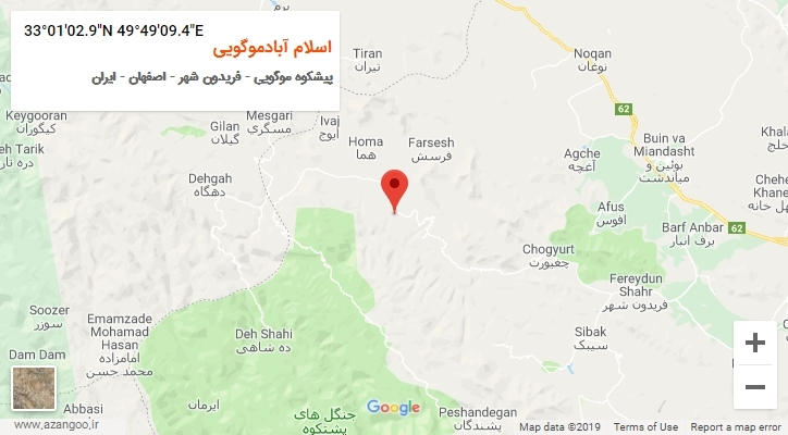 روستای اسلام آبادموگویی بر روی نقشه