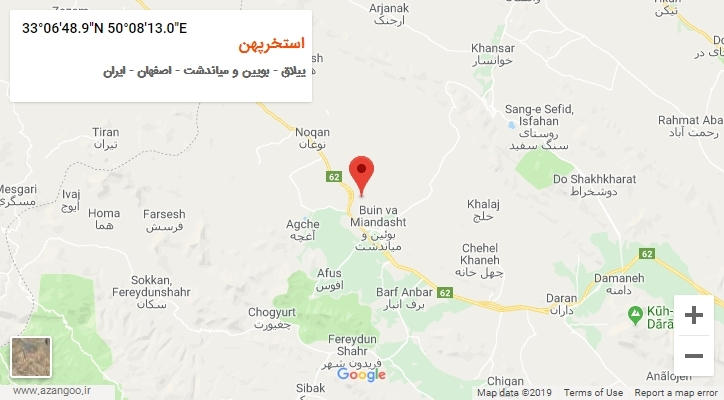 روستای استخرپهن بر روی نقشه