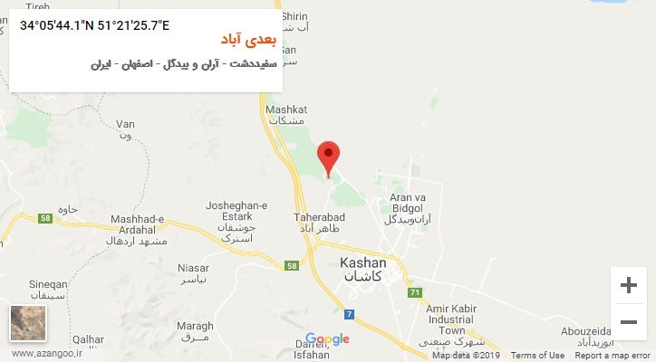 روستای بعدی آباد بر روی نقشه