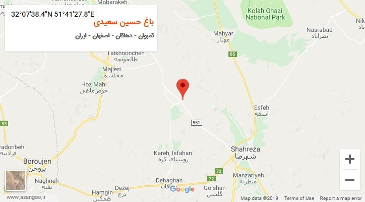 روستای باغ حسین سعیدی بر روی نقشه