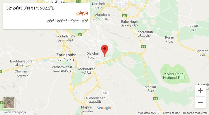 روستای بارچان بر روی نقشه