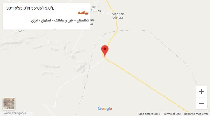 روستای بیاضه بر روی نقشه