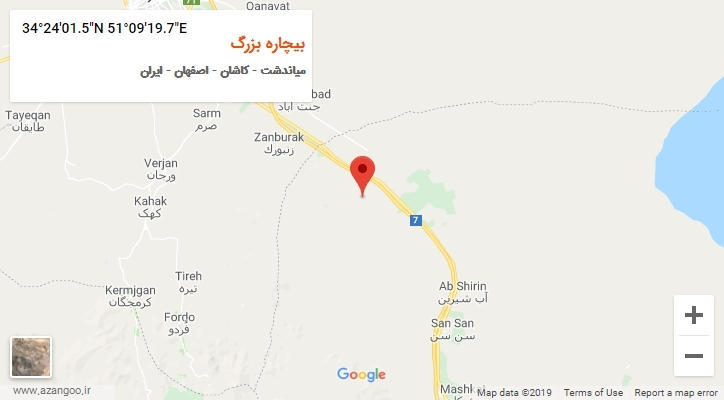 روستای بیچاره بزرگ بر روی نقشه