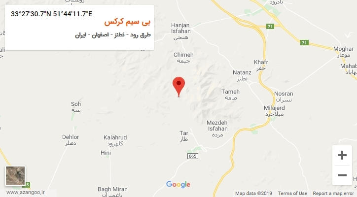 روستای بی سیم کرکس بر روی نقشه