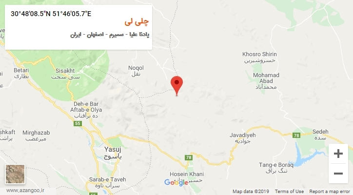 روستای چلی لی بر روی نقشه