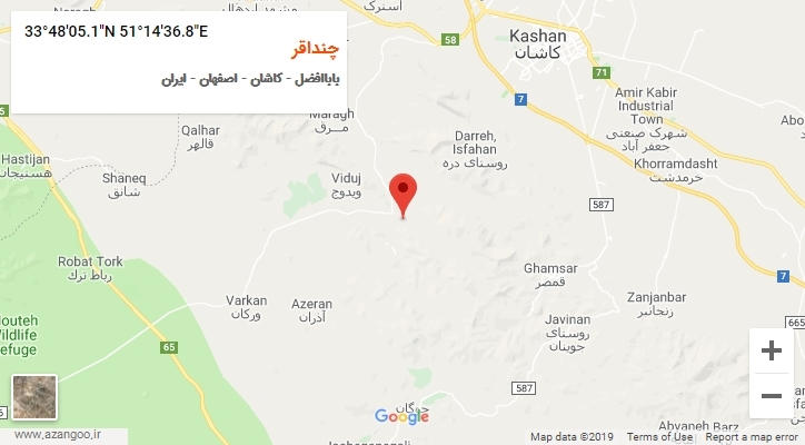 روستای چنداقر بر روی نقشه