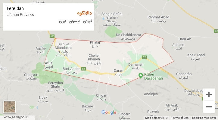 دهستان دالانکوه بر روی نقشه