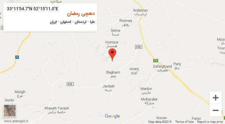 روستای دهچی رمضان بر روی نقشه