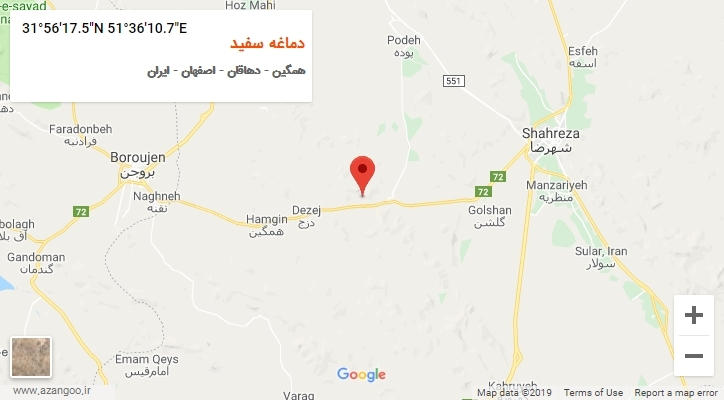 روستای دماغه سفید بر روی نقشه