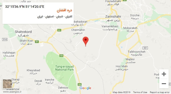 روستای دره افشان بر روی نقشه