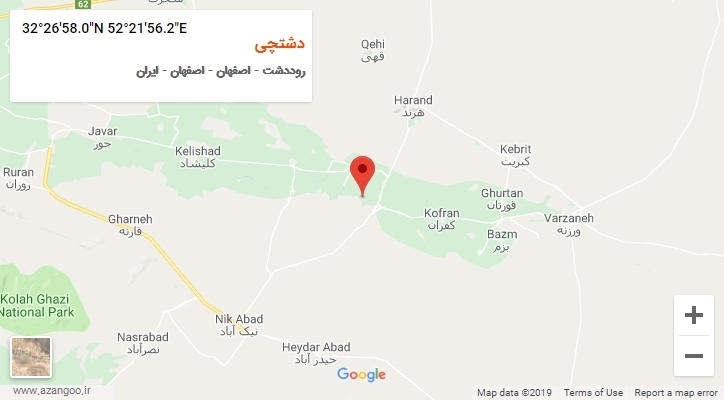 روستای دشتچی بر روی نقشه
