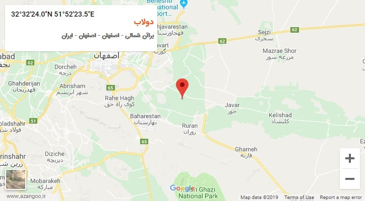 روستای دولاب بر روی نقشه