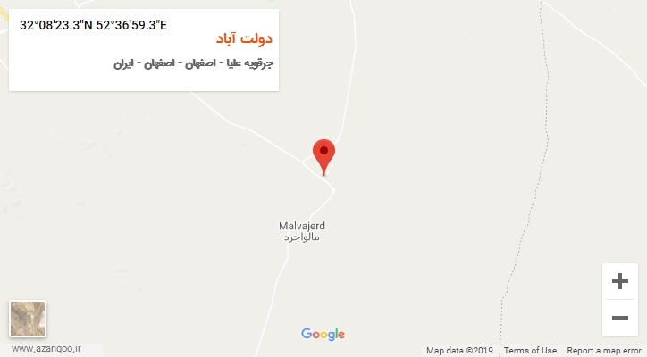 روستای دولت آباد بر روی نقشه
