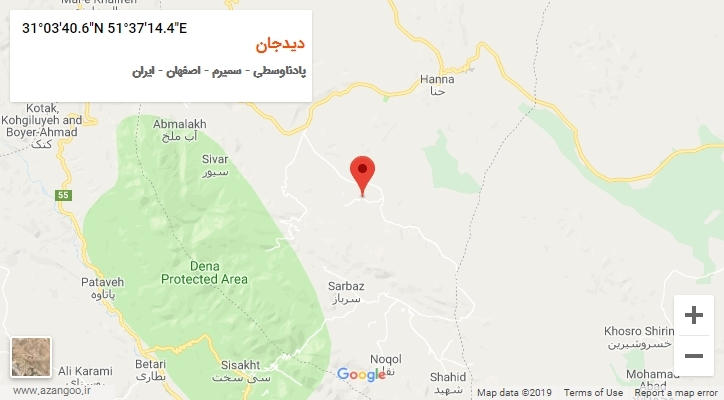 روستای دیدجان بر روی نقشه