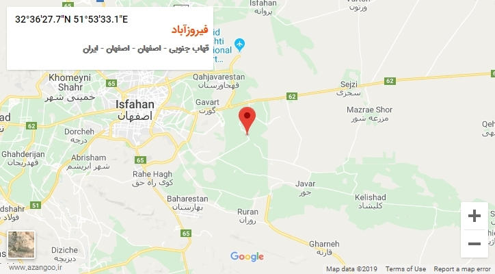 روستای فیروزآباد بر روی نقشه