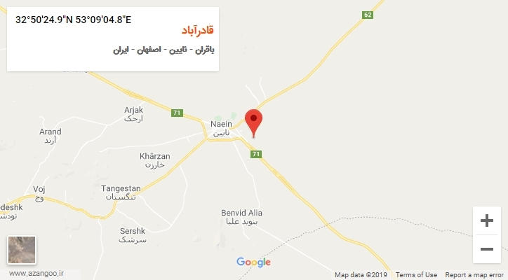 روستای قادرآباد بر روی نقشه