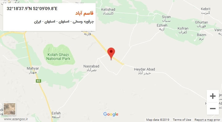 روستای قاسم آباد بر روی نقشه