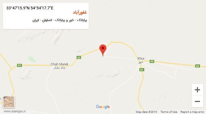 روستای غفورآباد بر روی نقشه