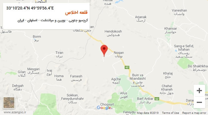 روستای قلعه اخلاص بر روی نقشه