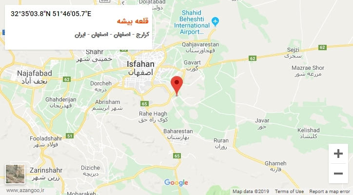 روستای قلعه بیشه بر روی نقشه