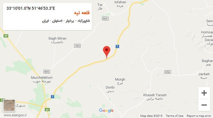 روستای قلعه تپه بر روی نقشه