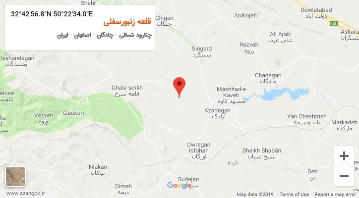 روستای قلعه زنبورسفلی بر روی نقشه