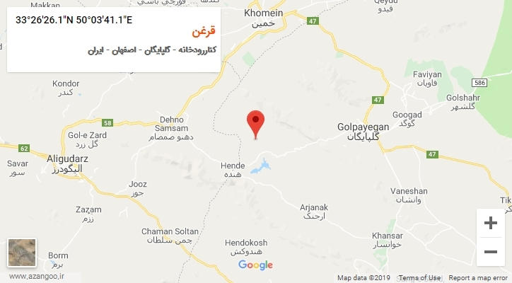 روستای قرغن بر روی نقشه