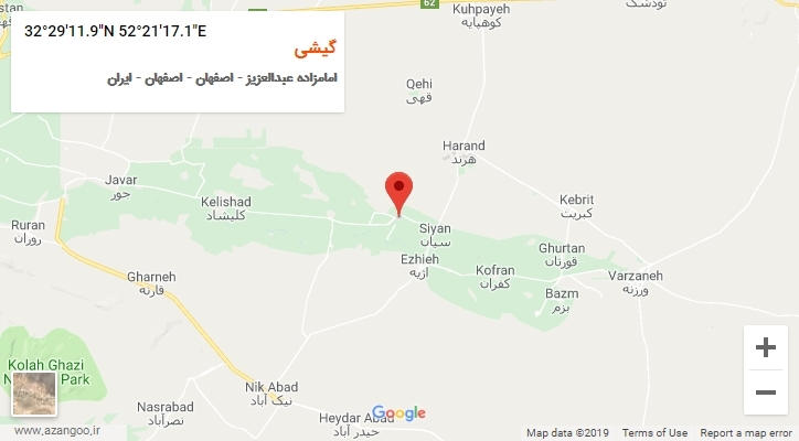 روستای گیشی بر روی نقشه