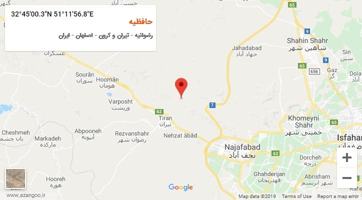 روستای حافظیه بر روی نقشه