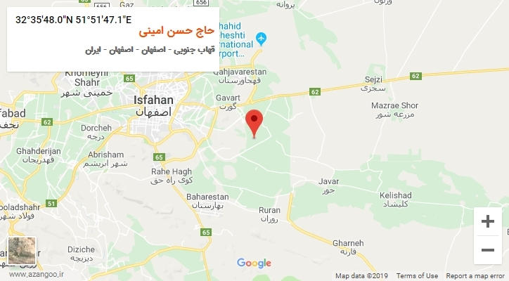 روستای حاج حسن امینی بر روی نقشه