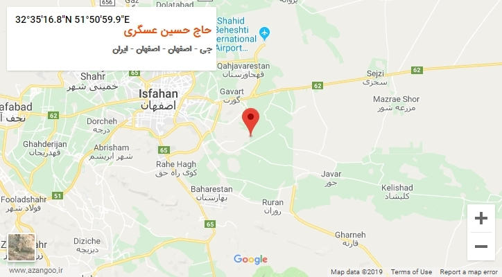 روستای حاج حسین عسگری بر روی نقشه