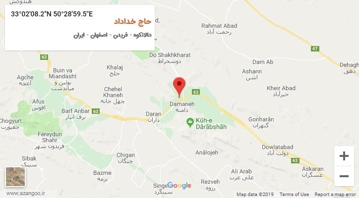 روستای حاج خداداد بر روی نقشه