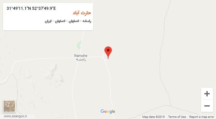 روستای حارث آباد بر روی نقشه