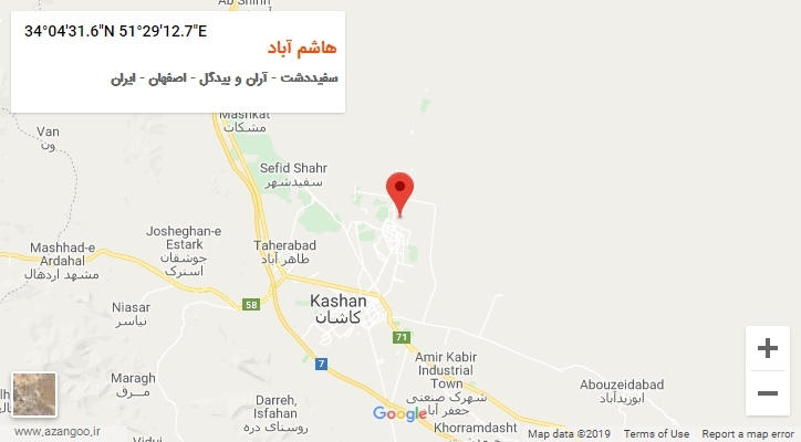روستای هاشم آباد بر روی نقشه