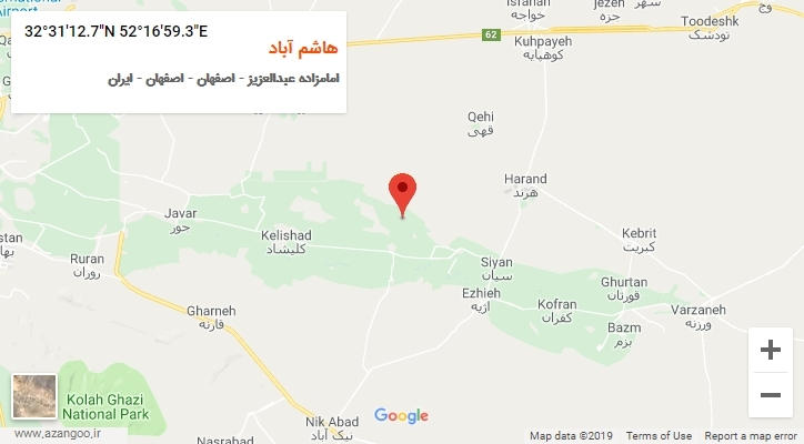 روستای هاشم آباد بر روی نقشه