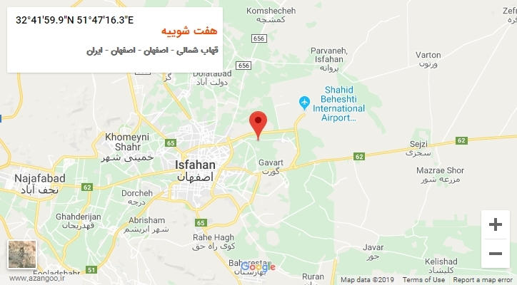 روستای هفت شوییه بر روی نقشه