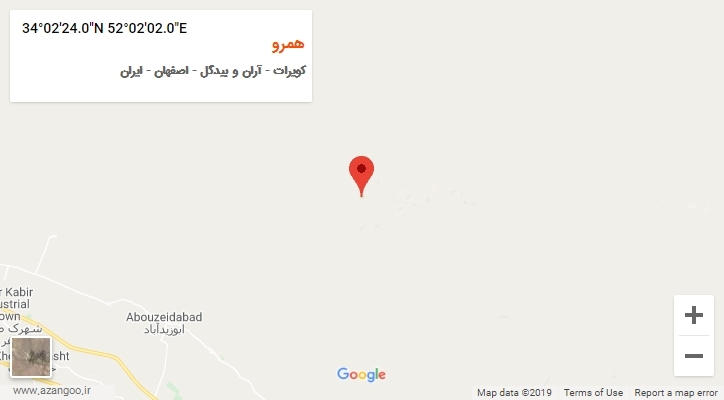 روستای همرو بر روی نقشه