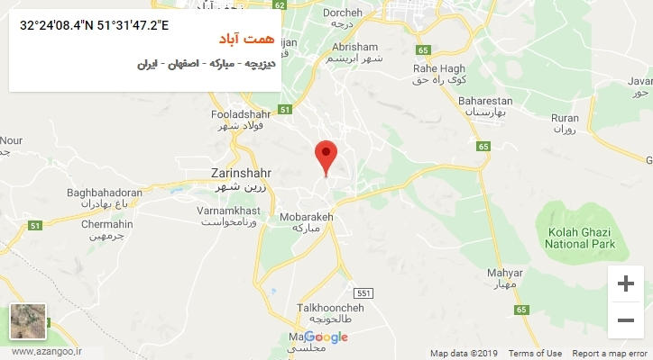 روستای همت آباد بر روی نقشه