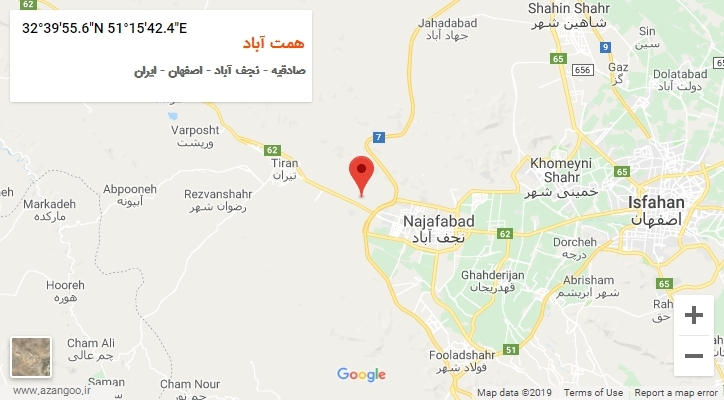 روستای همت آباد بر روی نقشه