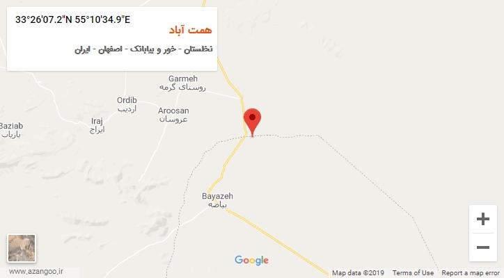 روستای همت آباد بر روی نقشه