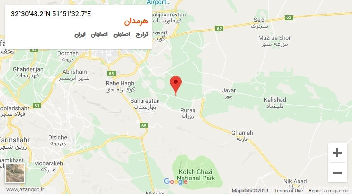 روستای هرمدان بر روی نقشه