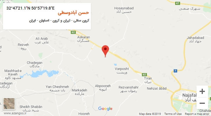 روستای حسن آبادوسطی بر روی نقشه