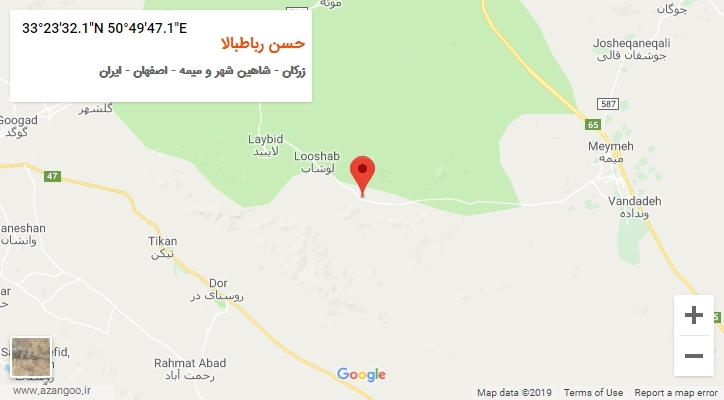 روستای حسن رباطبالا بر روی نقشه