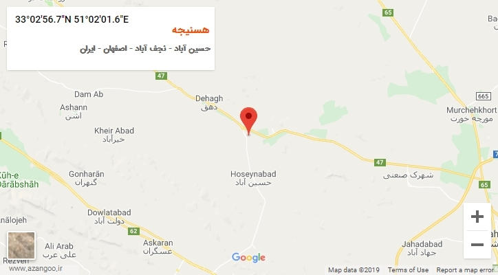 روستای هسنیجه بر روی نقشه
