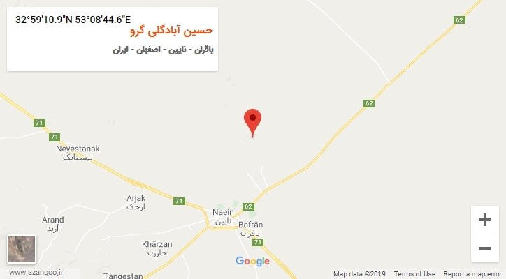 روستای حسین آبادگلی گرو بر روی نقشه